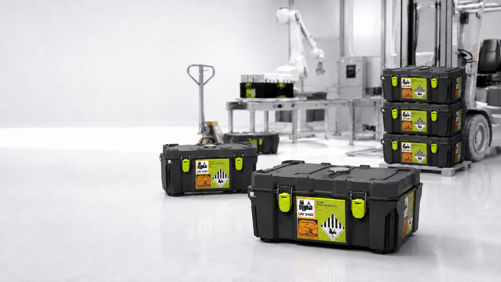 LOKI-Pack battery packaging in an automated industrial logistics environment