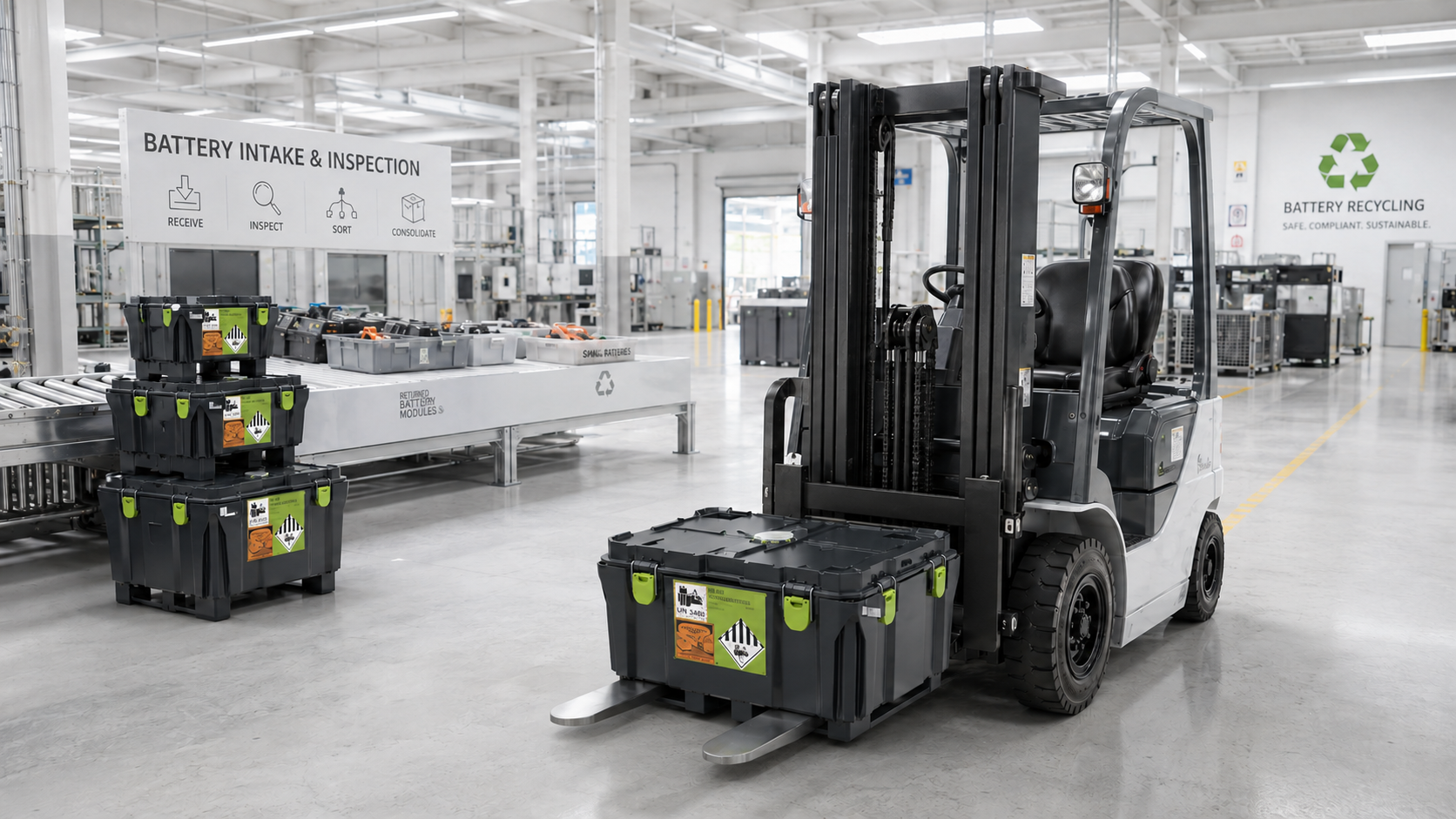 Reverse logistics battery handling